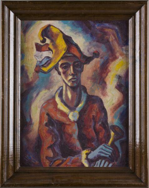 Appraisal: Saul Kovner NY - Plaisantin Farceur oil on masonite titled