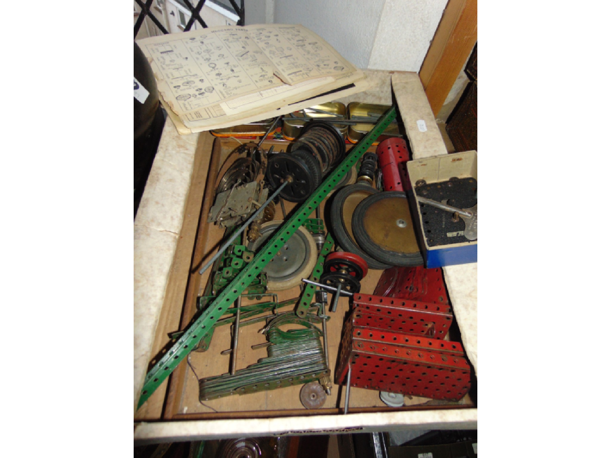 Appraisal: A box containing an assortment of Meccano including various plates