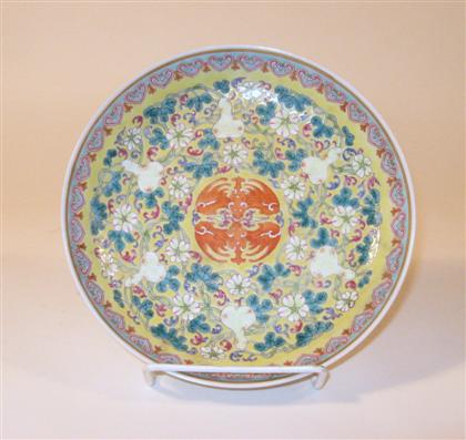 Appraisal: Chinese polychrome enameled dishtongzhi mark and of the period