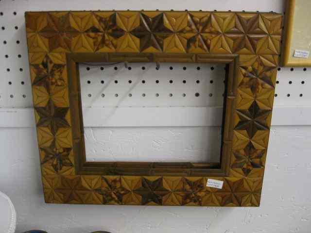 Appraisal: Pair of Oriental Inlaid Bamboo Frameswould hold an '' x