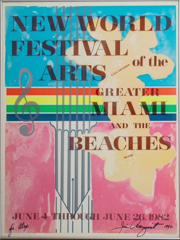 Appraisal: JAMES ROSENQUIST SIGNED ARTS FESTIVAL POSTER New World Festival of