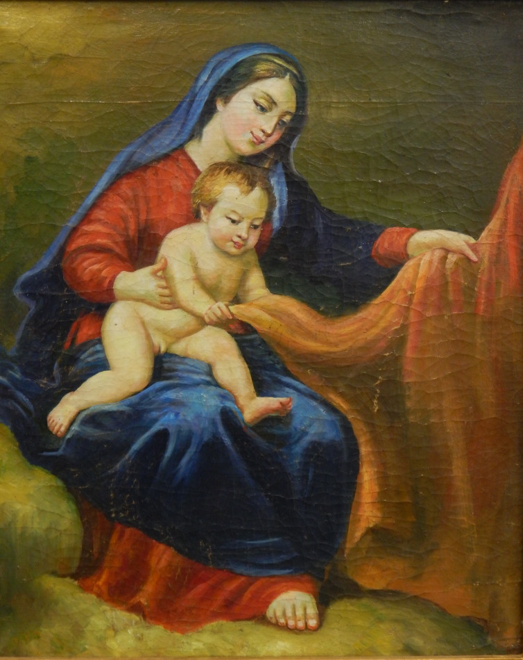 Appraisal: Italian School Madonna and child oil on board cm x