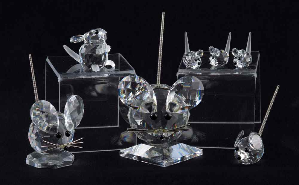 Appraisal: SWAROVSKI CRYSTAL FIGURINES MICE to include FIELD MOUSE Adi Stocker