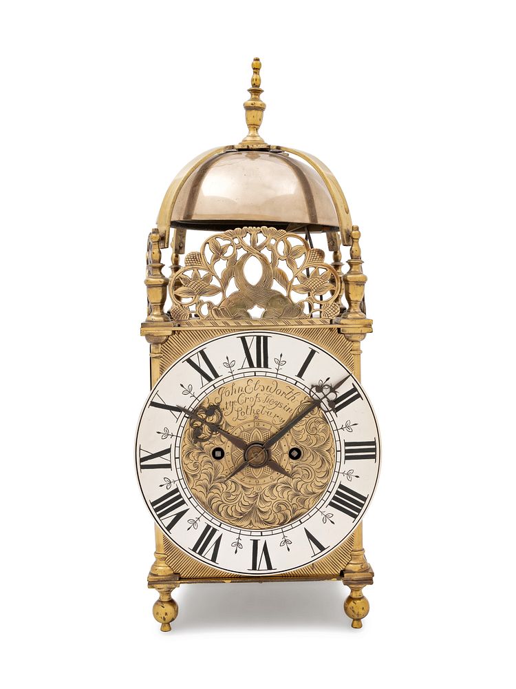 Appraisal: A Charles II Style Brass Lantern Clock A Charles II