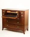 Appraisal: BUTLER'S CHEST - English Hepplewhite mahogany butler's chest with double