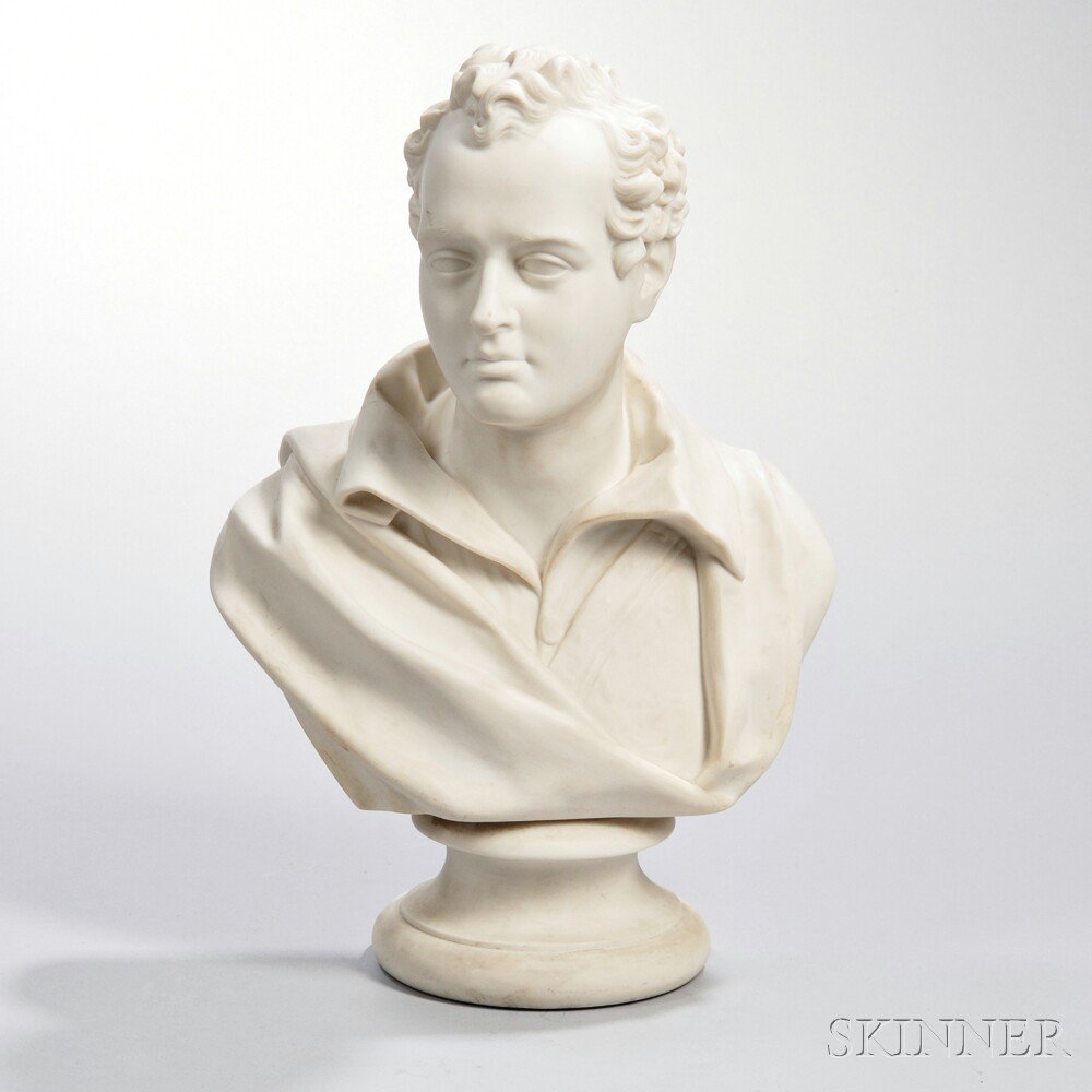 Appraisal: Wedgwood Carrara Bust of Byron England c sculpted by E