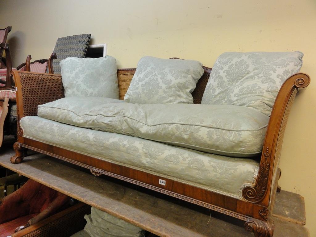 Appraisal: A good quality Edwardian bergere three piece suite comprising three