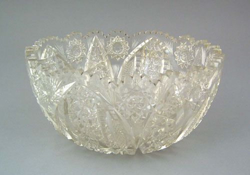 Appraisal: J Hoare Co Corning NY cut glass bowl signed on