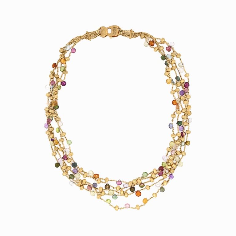 Appraisal: marco bicego Multi Color Gem Stone Necklace Marco Bicego Multi