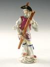 Appraisal: FIGURINE - Circa Meissen figure of a bassoonist blue crossed