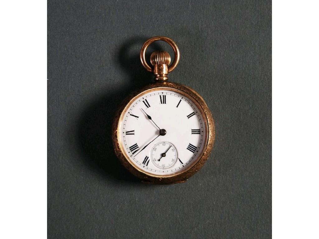 Appraisal: LADY WALTHAM' CT GOLD FOB WATCH with keyless movement white