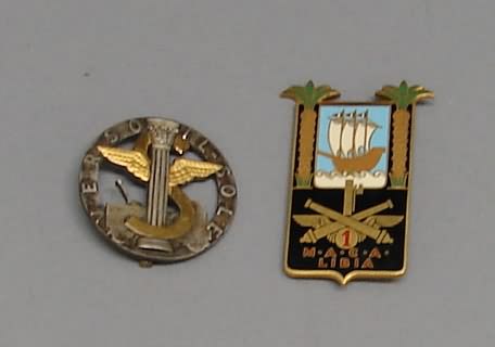 Appraisal: Pair of military insignia fascist regime of Italy including st