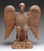 Appraisal: CARVED WOOD EAGLE LECTERN The angel wing carved eagle has