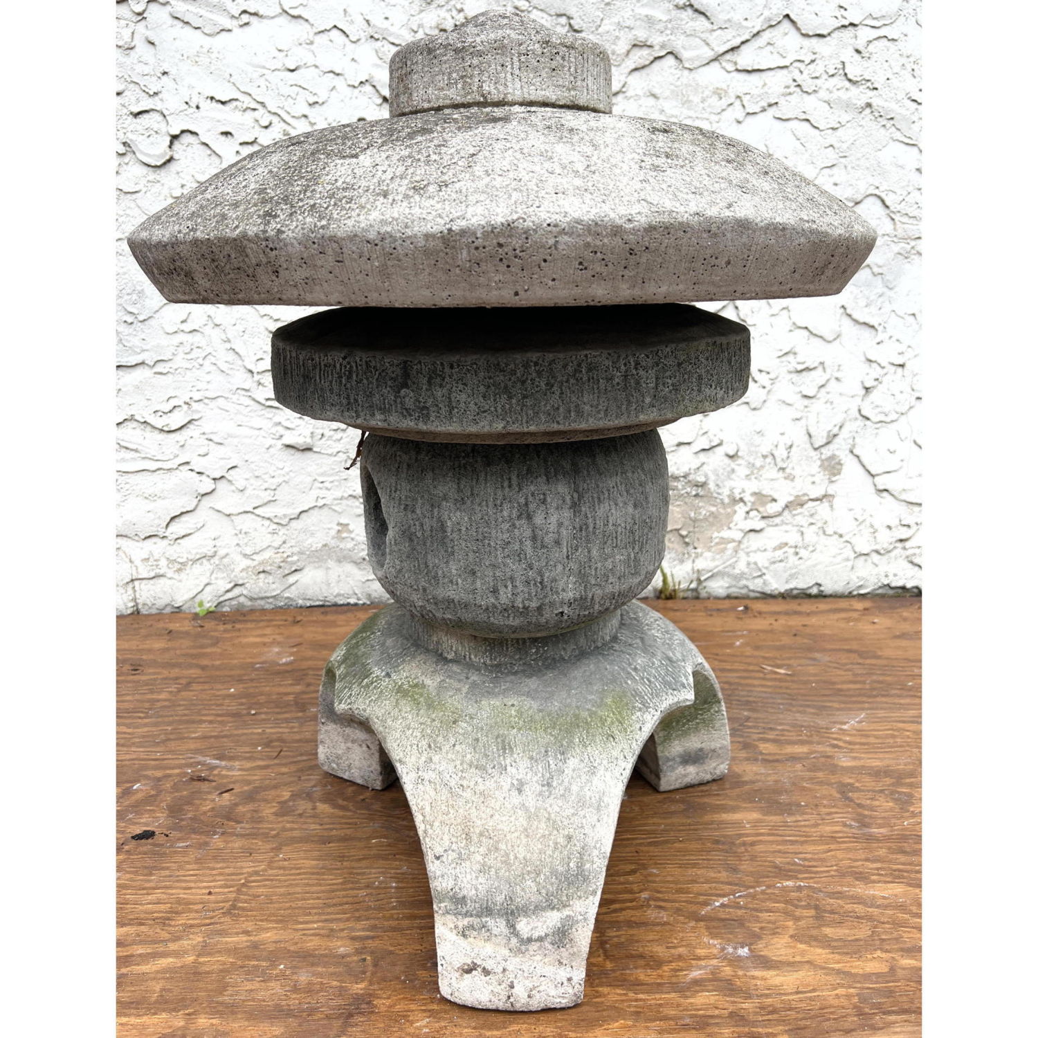 Appraisal: Heavy Part Cast Stone Pagoda Garden Sculpture Dimensions H inches