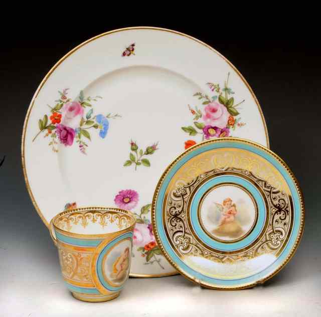 Appraisal: A TH CENTURY MINTON CUP AND SAUCER each with hand