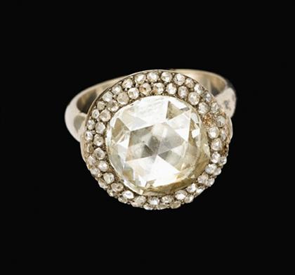 Appraisal: Rose cut diamond ring Unusual rose cut diamond ring approximately