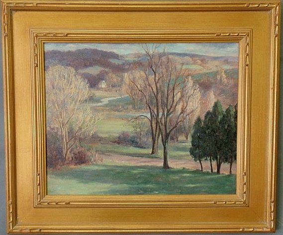 Appraisal: Hussa Theodore Frederick American - oil on masonite painting of