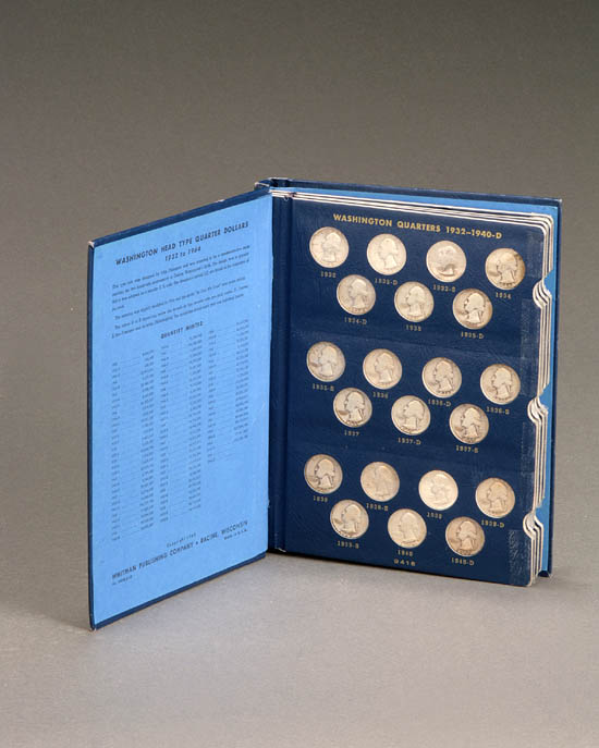 Appraisal: Complete Volume of Eighty-Three U S Washington Quarters Dated to