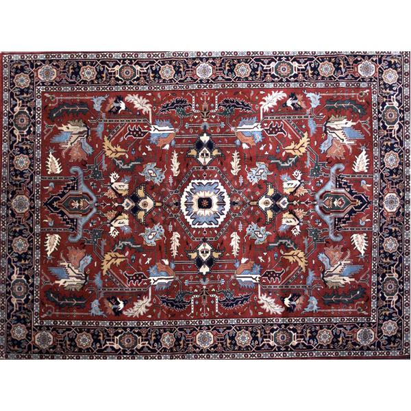 Appraisal: AGRA SERAPE Room-size rug with cinnabar field indigo borders and