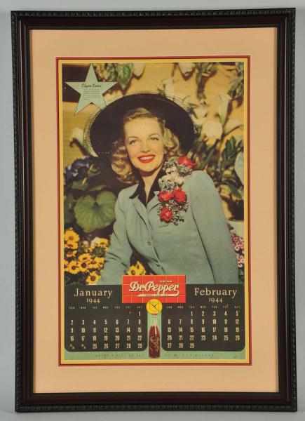 Appraisal: Dr Pepper Calendar Description Matted and framed under glass Slightly