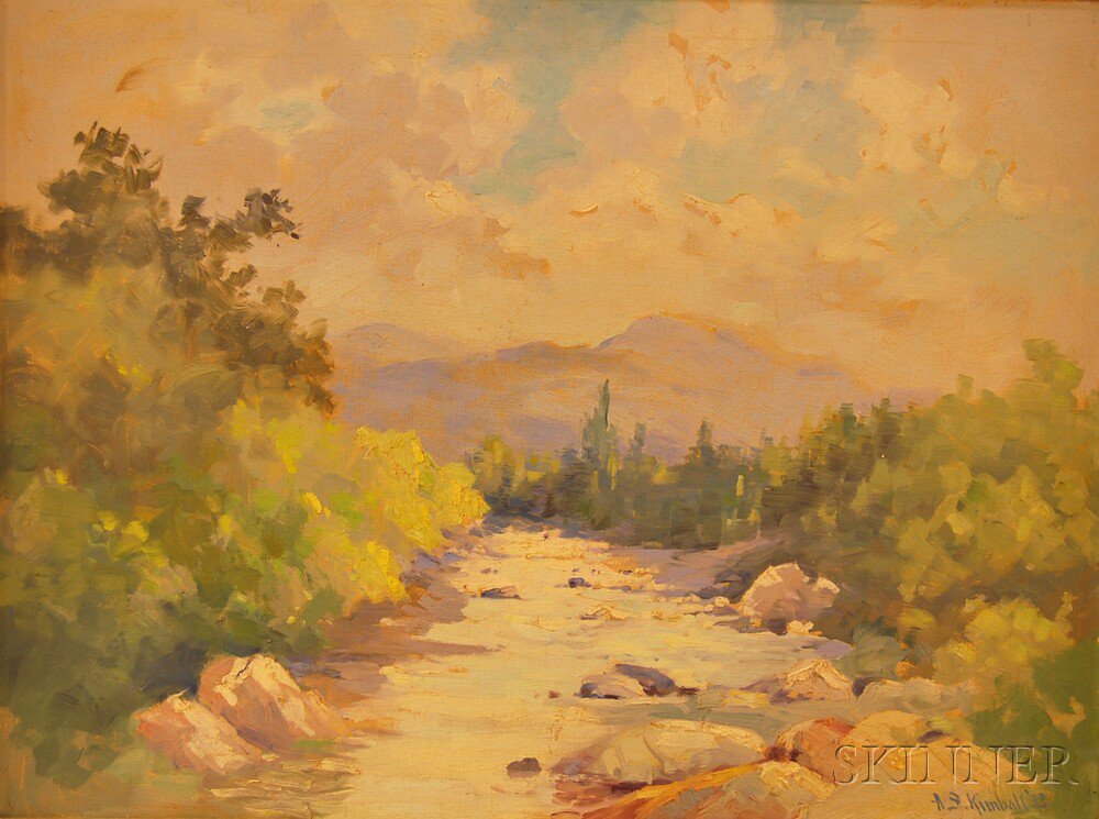 Appraisal: Arthur Smith Kimball American - Mountain Landscape Signed and dated