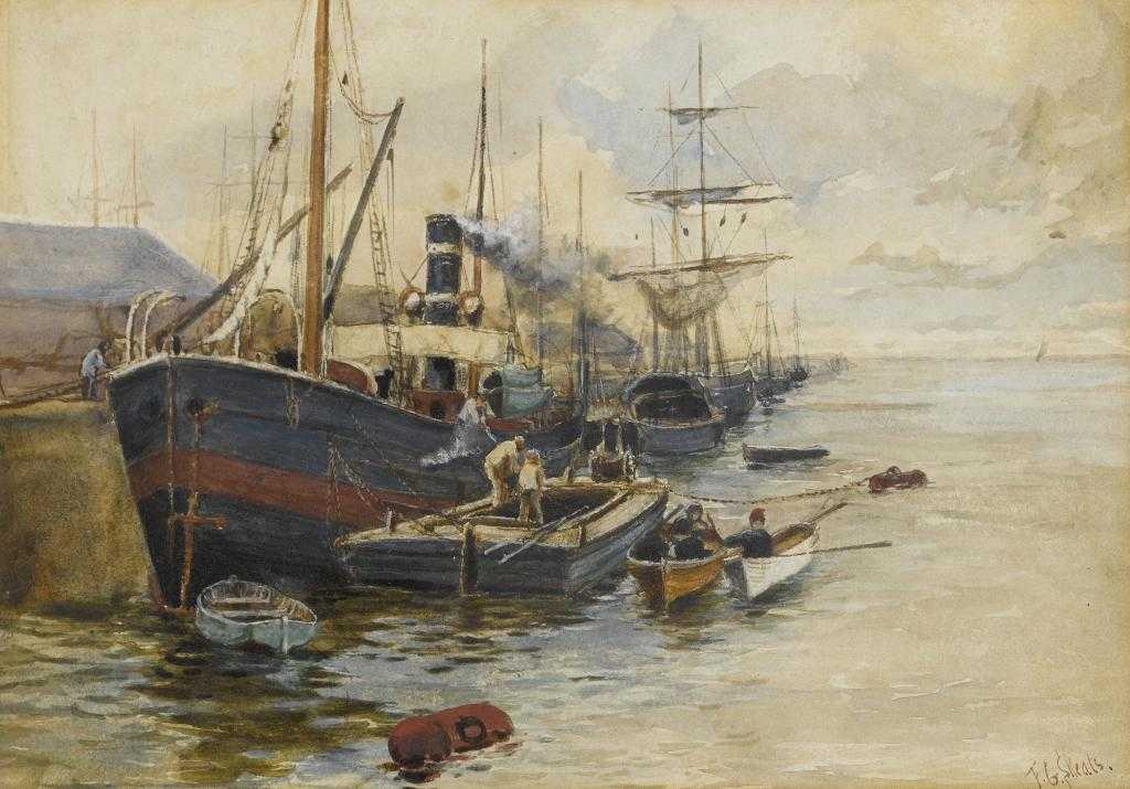 Appraisal: FRANK G SKEATS EXH - A STEAM FREIGHTER AND SAILING