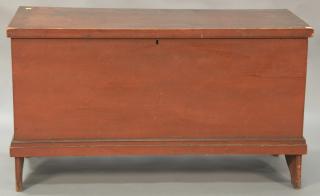 Appraisal: Primitive lift top blanket chest with molded lid and molded