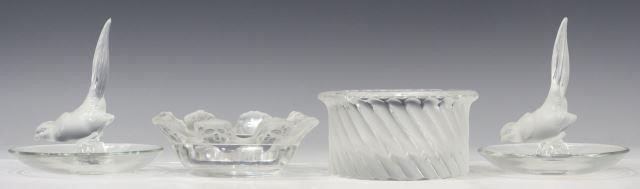 Appraisal: lot of Lalique France frosted glass table items all bearing