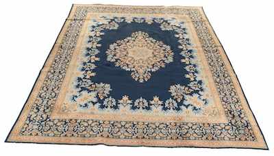 Appraisal: A Large Blue Isphahan Soft wool on cotton weft with