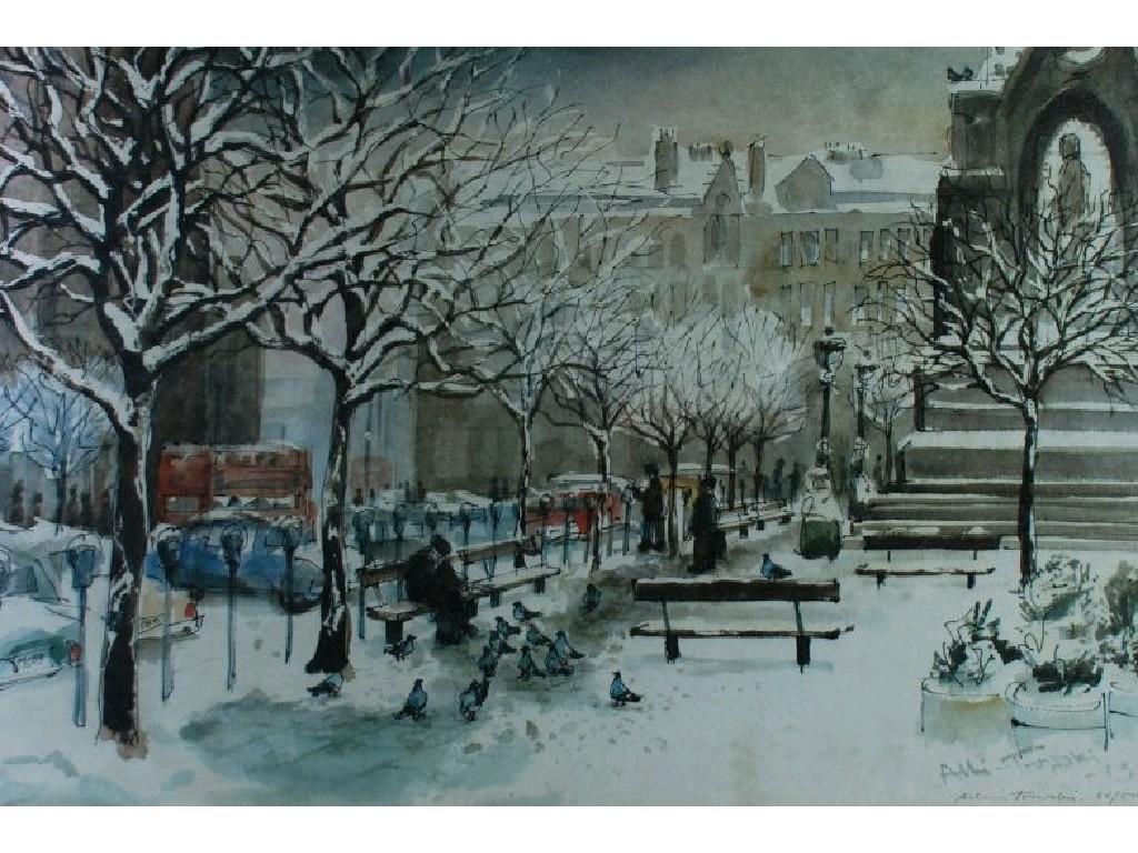 Appraisal: ALBIN TROWSKI b SIGNED LIMITED EDITION COLOUR PRINT Winter Piccadilly