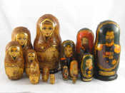 Appraisal: Two Russian Matrioska sets of seven dolls one set with