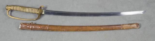 Appraisal: Japanese Army Kyu-Gunto SwordCirca Machine blade with minor pitting and