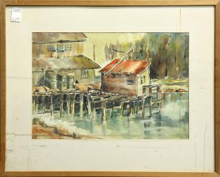 Appraisal: Watercolors Stella Bee Potter Finley and Art Ellis lot of