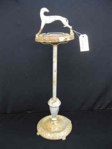 Appraisal: Art Deco Figural Metal Smoking Stand dog decor