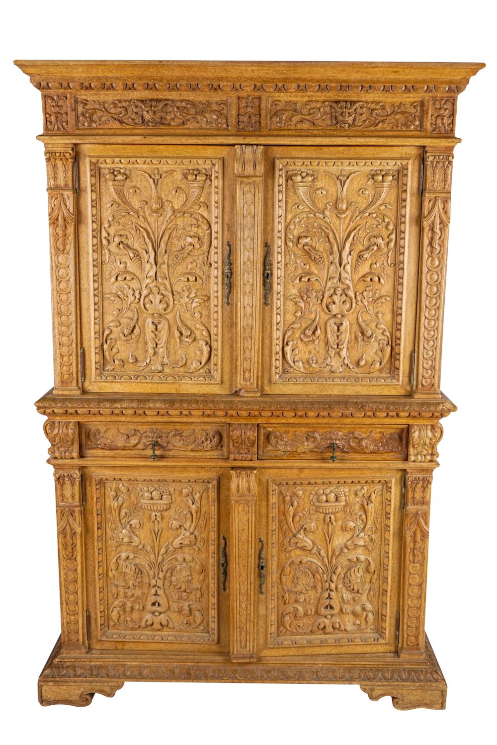 Appraisal: RENAISSANCE STYLE BAR CABINETlate th century oak and oak veneer