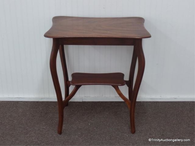 Appraisal: c Mahogany Lamp Table with Shelf This is for a