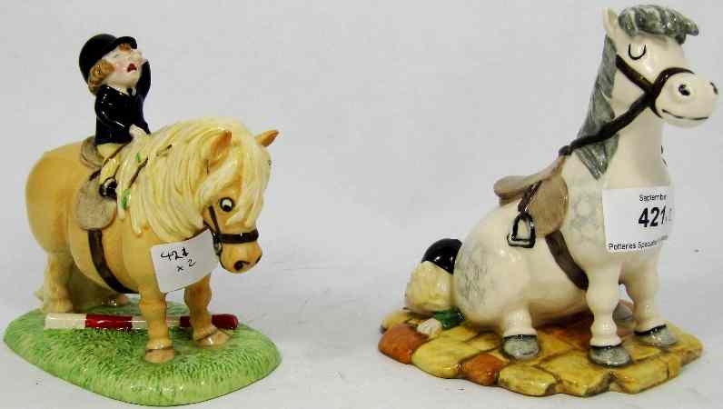 Appraisal: Royal Doulton Thelwell Figures Loosing Hurts NT And Powerful Hind