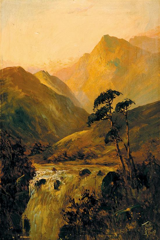 Appraisal: Joel Owen British ac - PAIR OF WORKS HIGHLAND LANDSCAPES