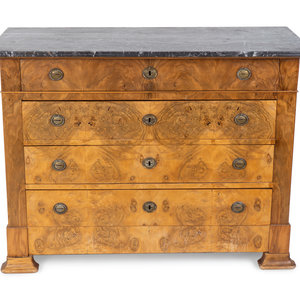 Appraisal: A Louis Philippe Burled Walnut Commode MID TH CENTURY having