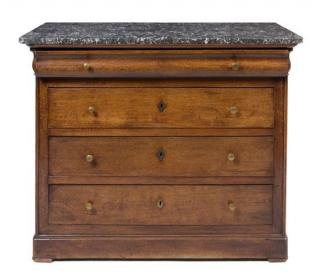 Appraisal: A Louis Philippe Oak Commode Height x width x depth