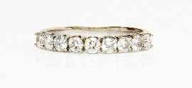 Appraisal: A ct white gold nine stone diamond ring estimated total