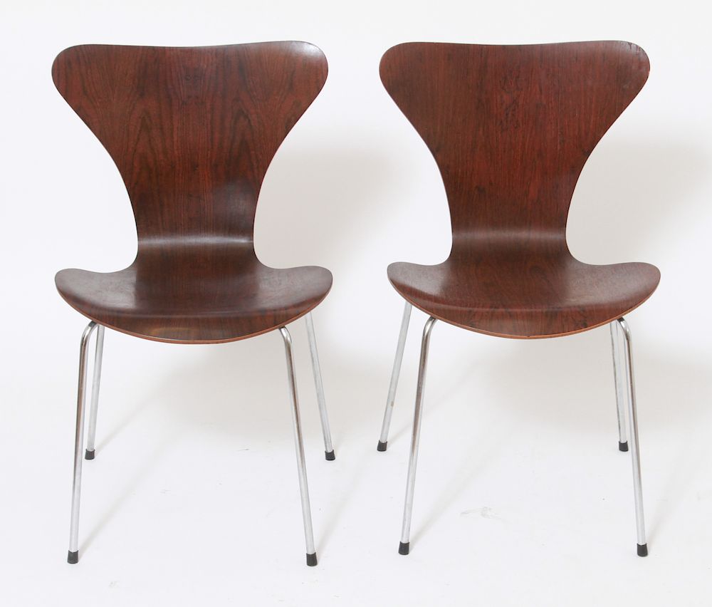 Appraisal: Arne Jacobsen for Fritz Hansen Series Chairs Pr Pair of