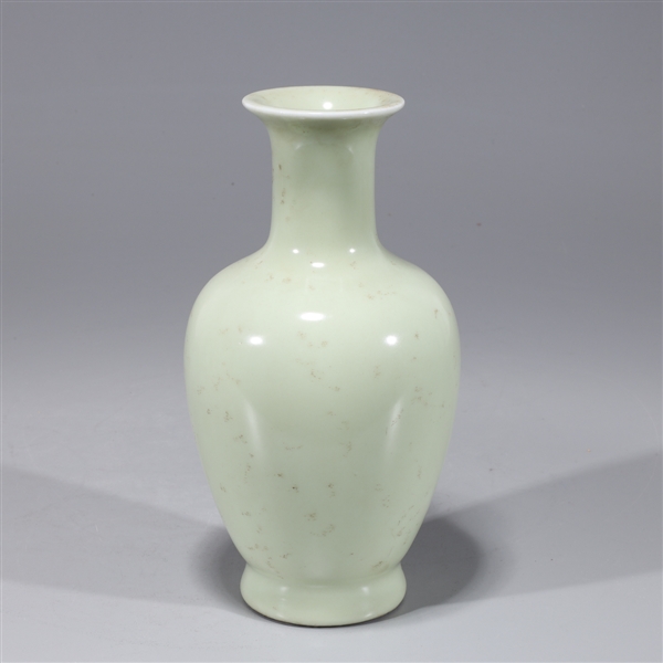 Appraisal: Chinese celadon glazed porcelain vase with six-character Qianlong mark to