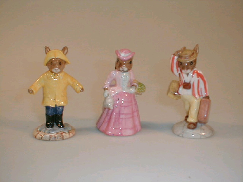 Appraisal: Three Royal Doulton Bunnykins figures - Rainy Day DB Mary