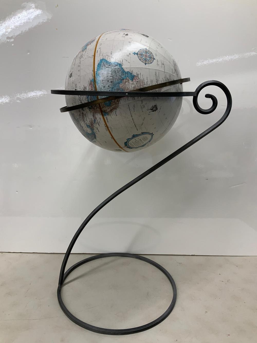 Appraisal: Replogle Sixteen Inch World Globe on Patinated Metal Stand