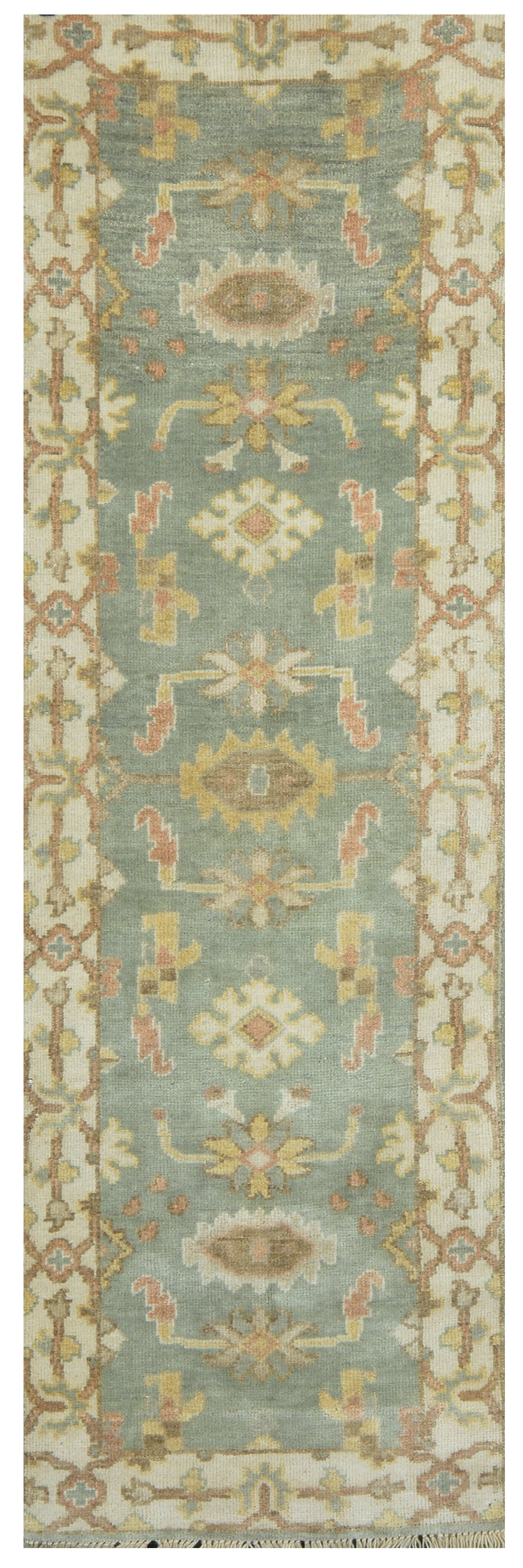 Appraisal: ORIENTAL RUG OUSHAK DESIGN RUNNER ' x ' Pale green