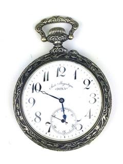 Appraisal: Doxa Anti -Magnetique large open face silver pocket watch having