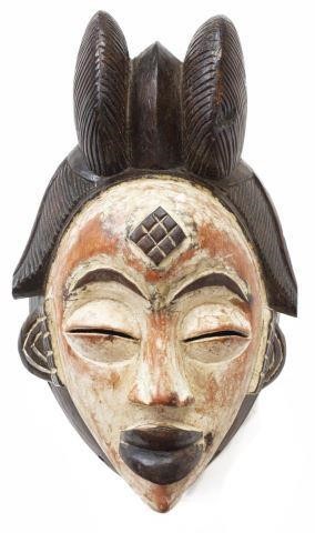 Appraisal: Punu of Bapunu ritual carved wood mask Cameroon Africa depicting