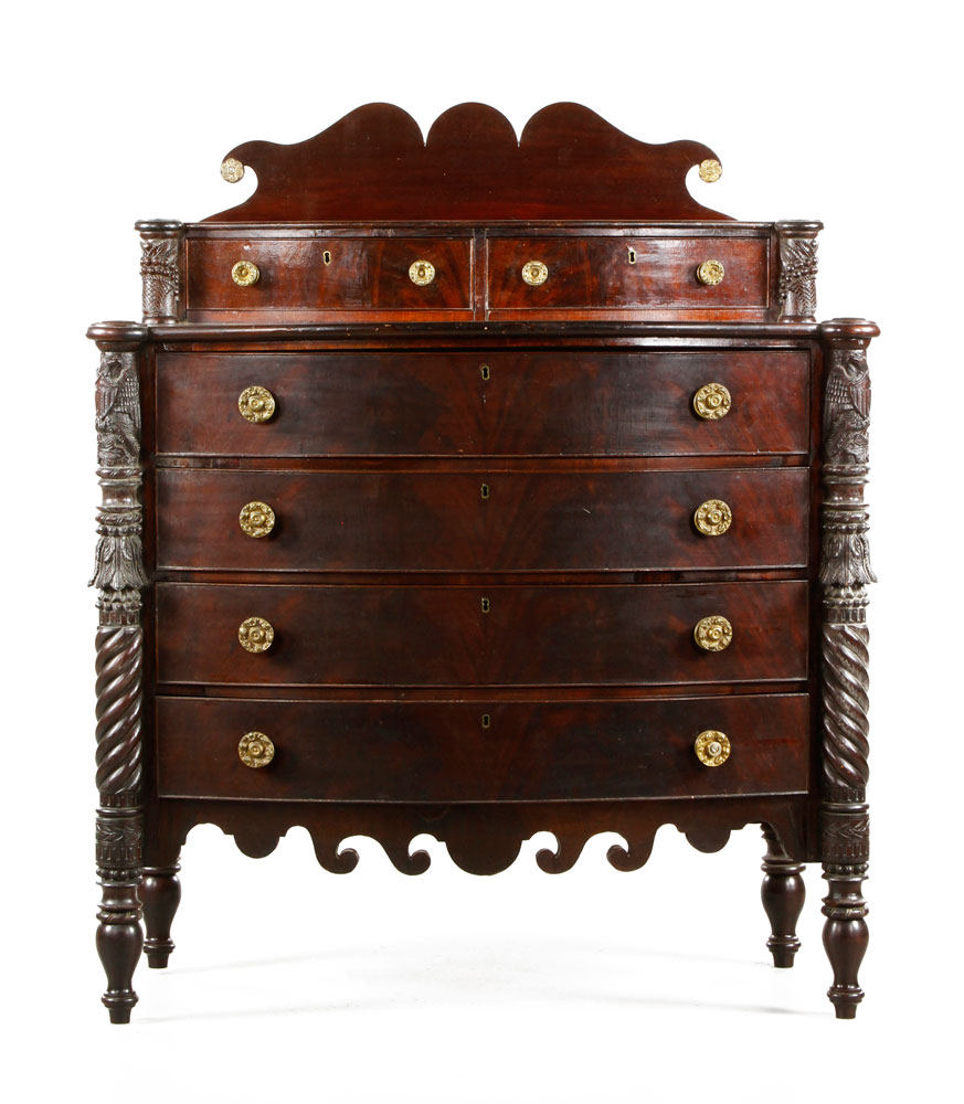 Appraisal: - McIntyre Mahogany Salem Chest Samuel Field McIntyre Salem chest