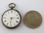 Appraisal: A silver key wind pocket watch hallmarked Chester and a